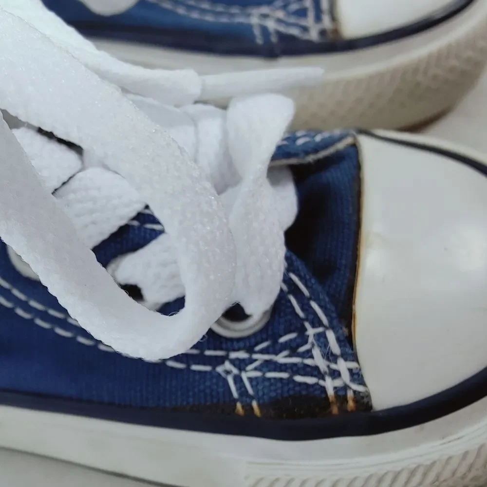 Converse Baby Infant Chuck Taylor All Star Hi Shoes Navy White, Sz 2